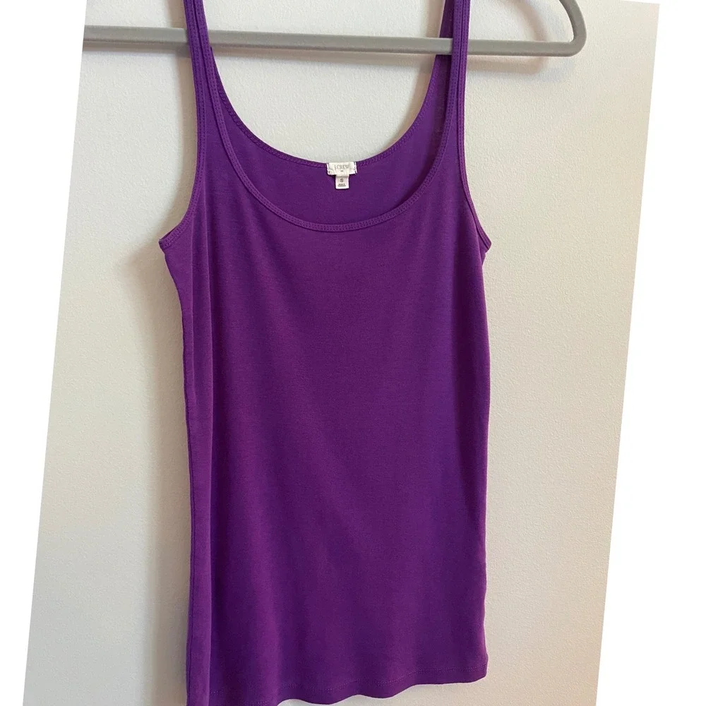 J.Crew Soft Knit Scoopneck Tank, Purple Grape